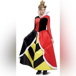 Disney Alice in Wonderland Queen Of Hearts Deluxe Adult Costume Sz: M (8-10)